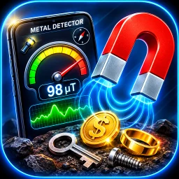 Symbol von Metalldetektor: Goldtester